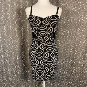 Free People Geometric Lower East Side Bodycon Dress Lace Panel Women's‎ Small